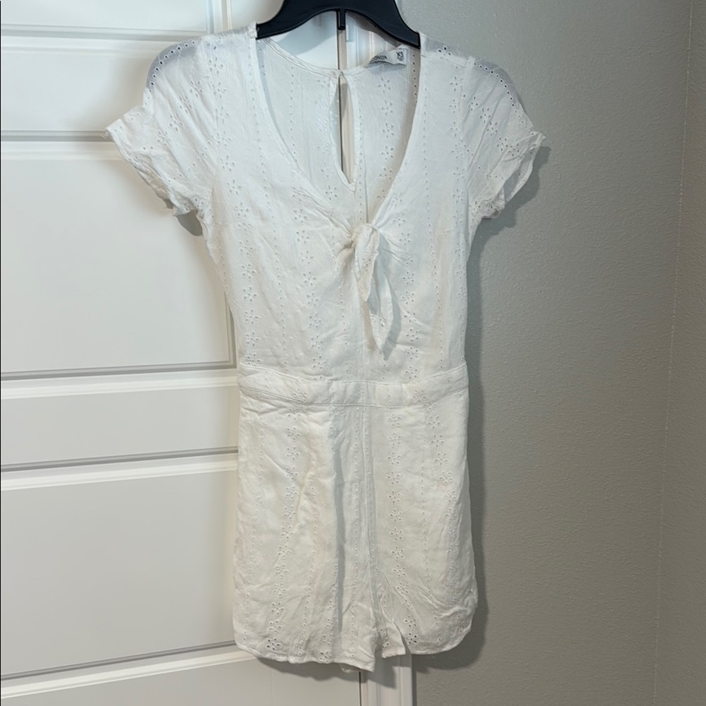 Hollister White Eyelet Romper